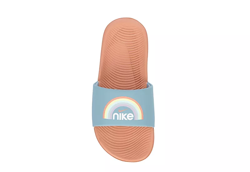 Nike Girls Kawa Slide Sandal - Blue 6 Nike Girls Kawa Slide Sandal - Blue - Image 6