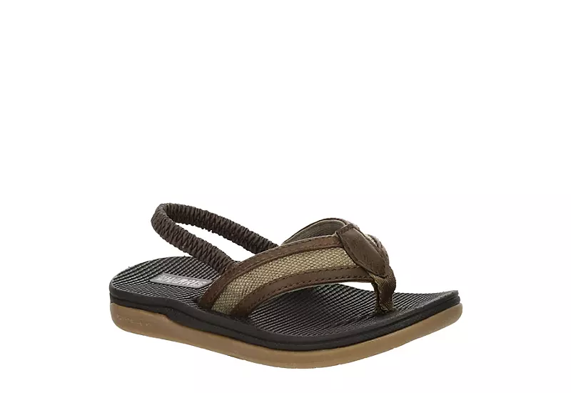 West Harris Boys Infant Lil Cove Flip Flop Sandal - Brown 1 West Harris Boys Infant Lil Cove Flip Flop Sandal - Brown