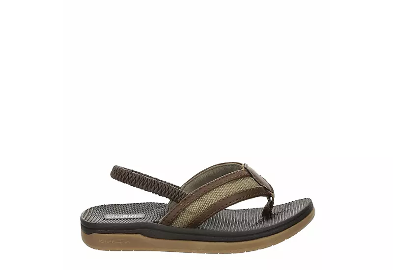 West Harris Boys Infant Lil Cove Flip Flop Sandal - Brown 2 West Harris Boys Infant Lil Cove Flip Flop Sandal - Brown - Image 2
