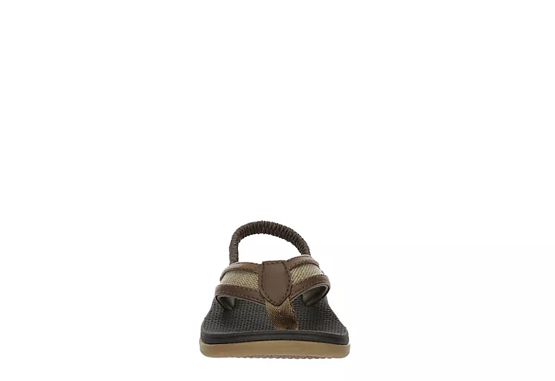 West Harris Boys Infant Lil Cove Flip Flop Sandal - Brown 3 West Harris Boys Infant Lil Cove Flip Flop Sandal - Brown - Image 3