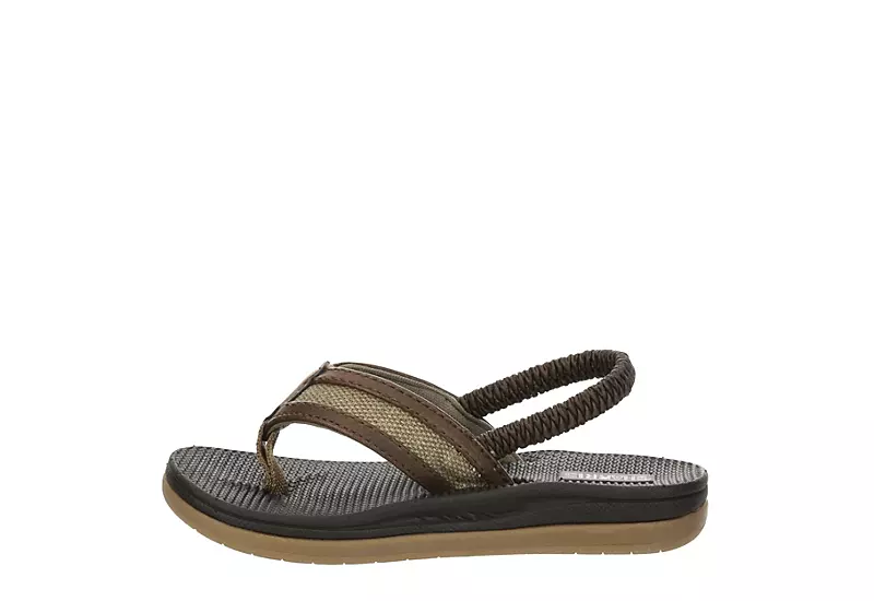 West Harris Boys Infant Lil Cove Flip Flop Sandal - Brown 4 West Harris Boys Infant Lil Cove Flip Flop Sandal - Brown - Image 4