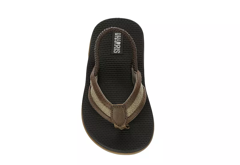 West Harris Boys Infant Lil Cove Flip Flop Sandal - Brown 6 West Harris Boys Infant Lil Cove Flip Flop Sandal - Brown - Image 6
