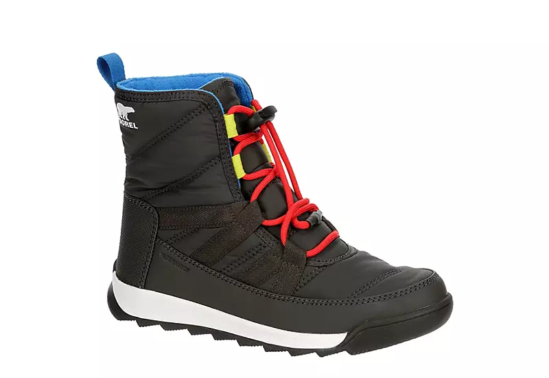 Sorel Boys Whitney Ii Short Lace Wp Snow Boot - Black 1 Sorel Boys Whitney Ii Short Lace Wp Snow Boot - Black