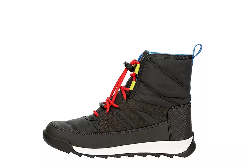Sorel Boys Whitney Ii Short Lace Wp Snow Boot - Black 4 Sorel Boys Whitney Ii Short Lace Wp Snow Boot - Black - Image 4
