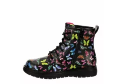 Skechers Girls Gravlen Combat Boot - Black -Fami Shoes Sales US 01 702463 03