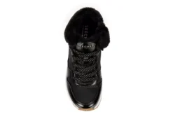 Skechers Girls Uno Cozy On Air Sneaker - Black -Fami Shoes Sales US 01 702467 05