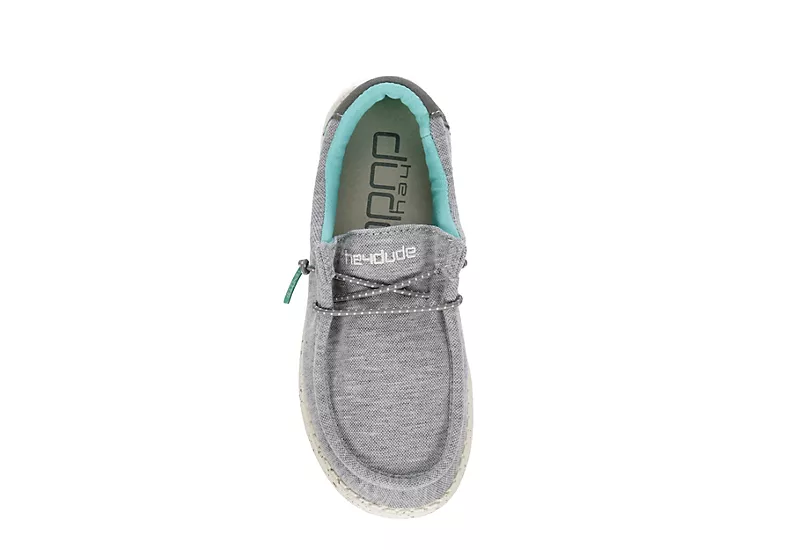 Heydude Boys Wally Youth Slip On Sneaker - Grey 6 Heydude Boys Wally Youth Slip On Sneaker - Grey - Image 6