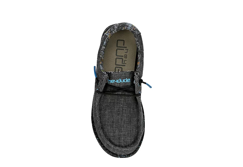 Heydude Boys Wally Youth Slip On Sneaker - Black 6 Heydude Boys Wally Youth Slip On Sneaker - Black - Image 6