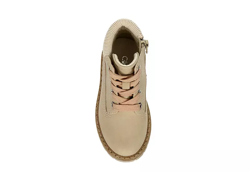 Cupcake Couture Girls Infant Lil Lexi Lace-up Boot - Beige 6 Cupcake Couture Girls Infant Lil Lexi Lace-up Boot - Beige - Image 6