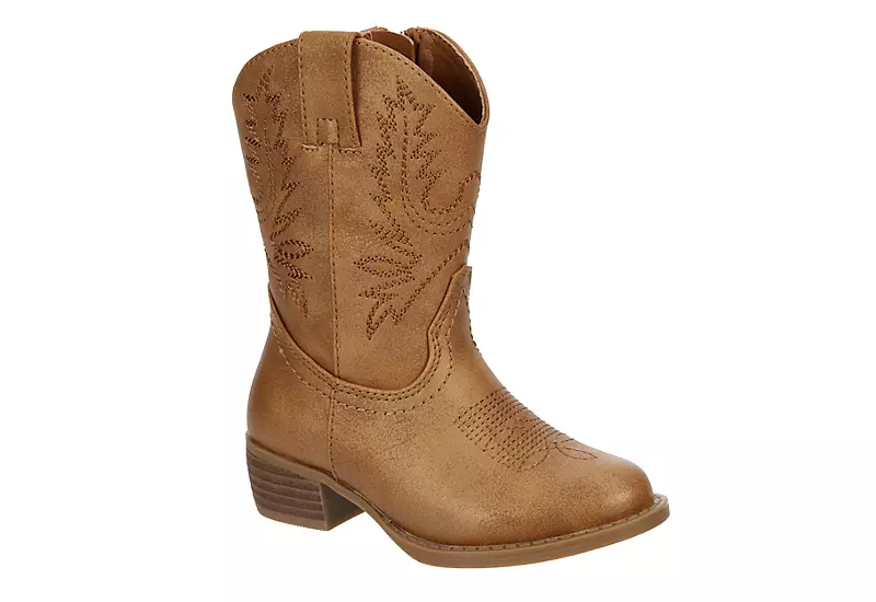 Cupcake Couture Girls Infant Lil Shelby Western Boot - Tan 1 Cupcake Couture Girls Infant Lil Shelby Western Boot - Tan