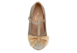Cupcake Couture Girls Infant Bowtiful Flat - Gold -Fami Shoes Sales US 01 702536 05