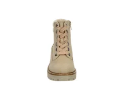 Cupcake Couture Girls Lexi Lace-up Boot - Beige -Fami Shoes Sales US 01 702557 02