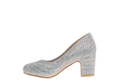 Badgley Mischka Girls Jemtastic Dress Shoe - Silver -Fami Shoes Sales US 01 702612 03