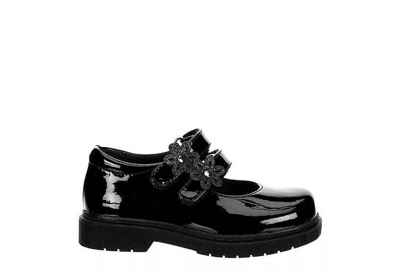 Rachel Shoes Girls Infant Lil Rue Dress Shoe - Black 2 Rachel Shoes Girls Infant Lil Rue Dress Shoe - Black - Image 2