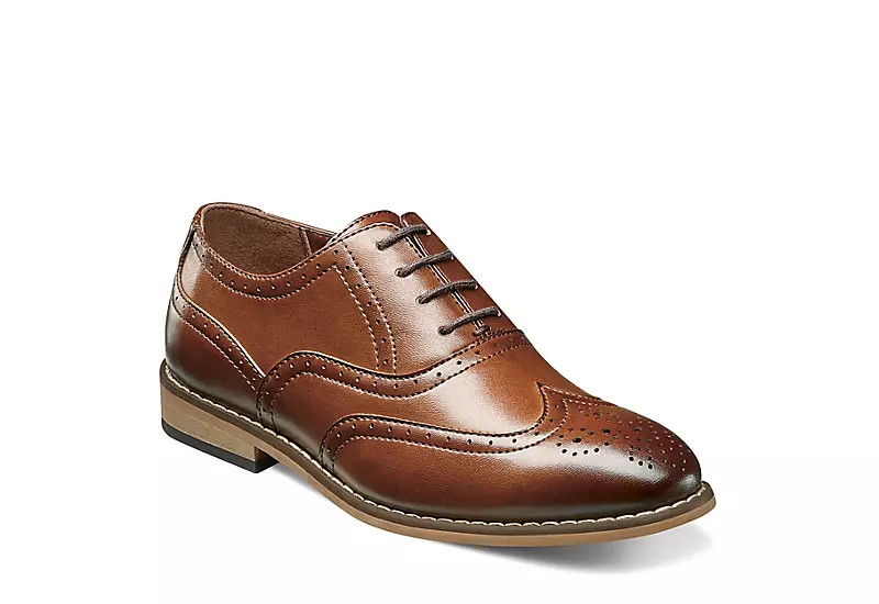 Stacy Adams Boys Dunbar Oxford - Cognac 1 Stacy Adams Boys Dunbar Oxford - Cognac