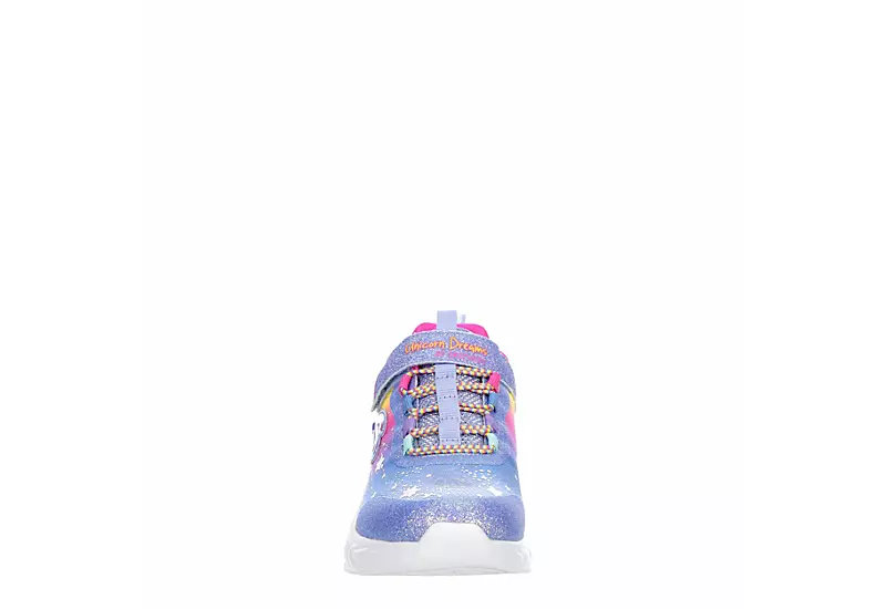 Skechers Girls Unicorn Dreams Light Up Sneaker - Light Blue 3 Skechers Girls Unicorn Dreams Light Up Sneaker - Light Blue - Image 3