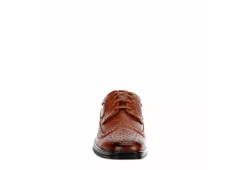 Deer Stags Boys Ace Wingtip Oxford - Cognac -Fami Shoes Sales US 01 702674 02