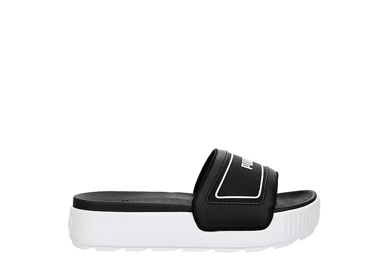Puma Girls Karmen Slide Sandal - Black 2 Puma Girls Karmen Slide Sandal - Black - Image 2