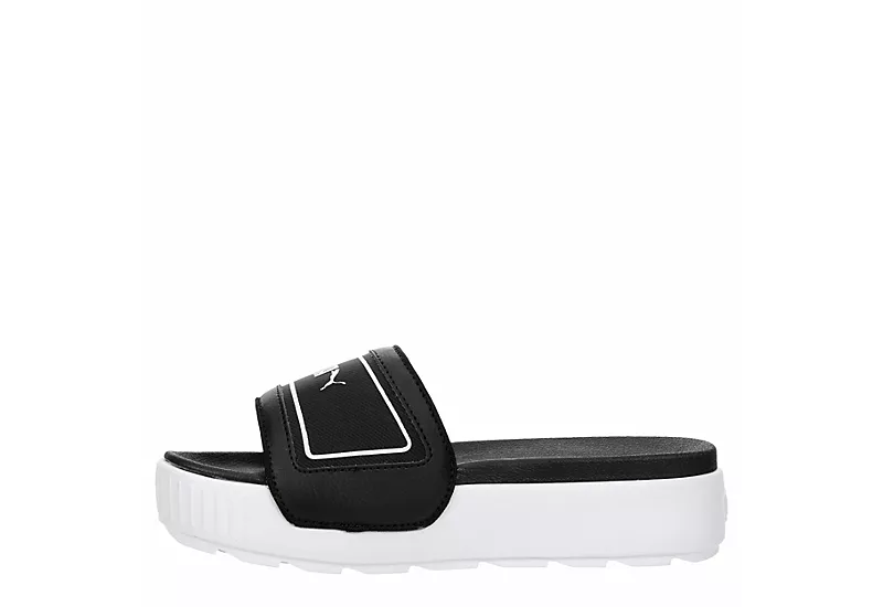 Puma Girls Karmen Slide Sandal - Black 4 Puma Girls Karmen Slide Sandal - Black - Image 4