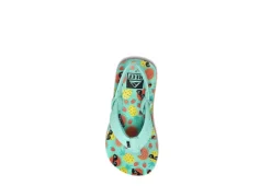 Reef Girls Infant Little Ahi Flip Flop Sandal - Green -Fami Shoes Sales US 01 702866 02