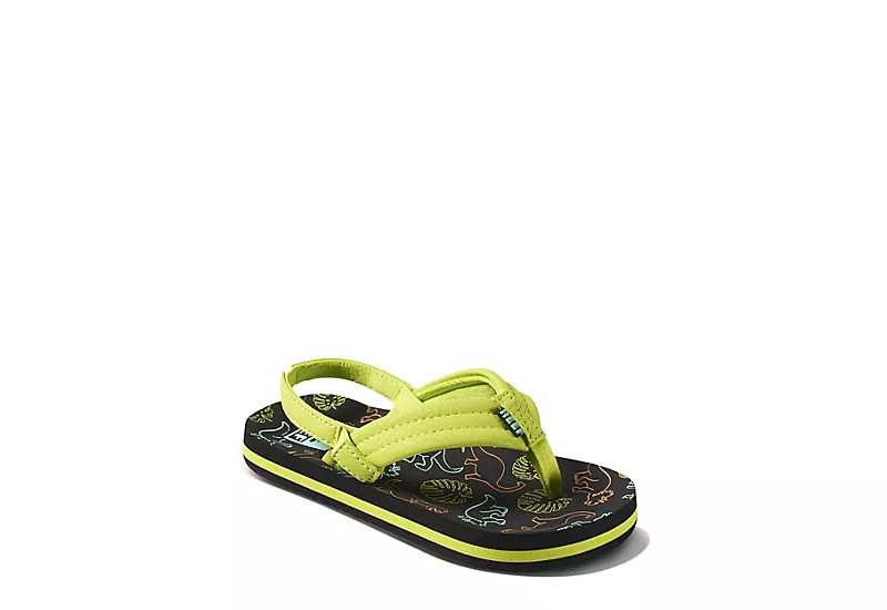 Reef Boys Infant Little Ahi Flip Flop Sandal - Green 1 Reef Boys Infant Little Ahi Flip Flop Sandal - Green