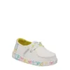 Heydude Girls Infant Wendy Toddler Slip On Sneaker - White