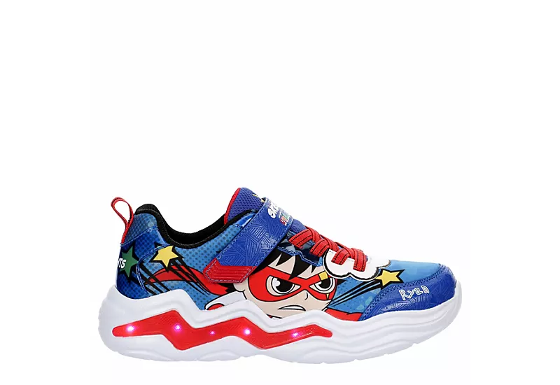 Skechers Boys Ryans World Sneaker - Blue 2 Skechers Boys Ryans World Sneaker - Blue - Image 2