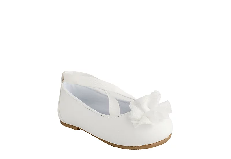 Baby Deer Girls Infant Ellen Dress Flat - White 1 Baby Deer Girls Infant Ellen Dress Flat - White