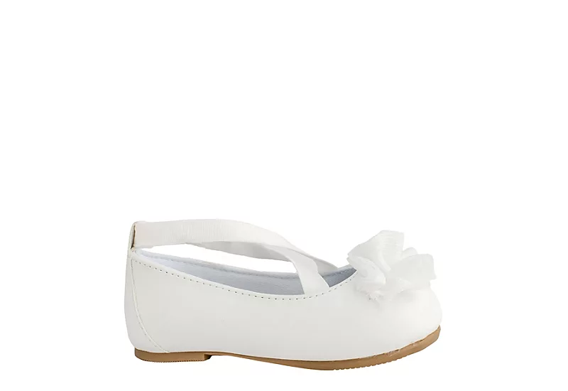 Baby Deer Girls Infant Ellen Dress Flat - White 2 Baby Deer Girls Infant Ellen Dress Flat - White - Image 2