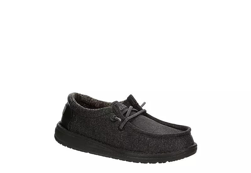 Heydude Boys Wally Youth Slip On Sneaker - Black 1 Heydude Boys Wally Youth Slip On Sneaker - Black