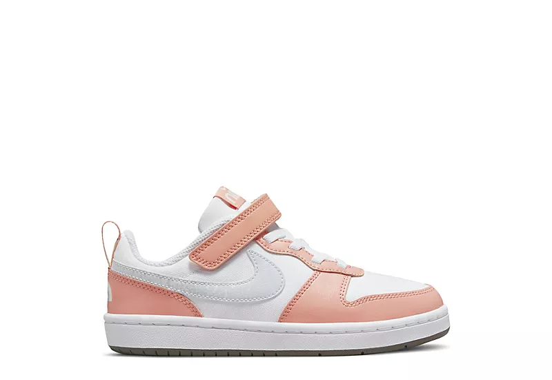 Nike Girls Court Borough 2 Low Top Sneaker - White 2 Nike Girls Court Borough 2 Low Top Sneaker - White - Image 2