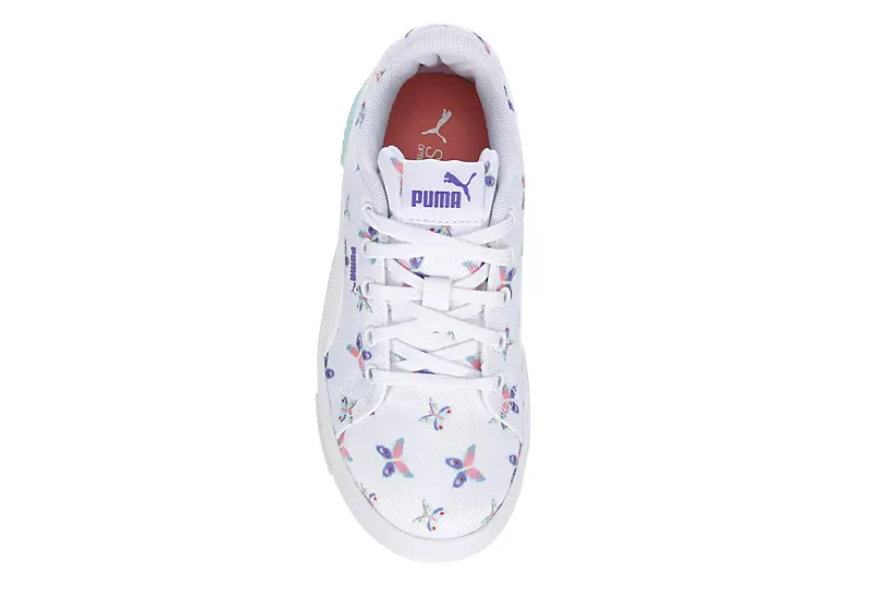Puma Girls Little Kid Jada Sneaker - White 6 Puma Girls Little Kid Jada Sneaker - White - Image 6
