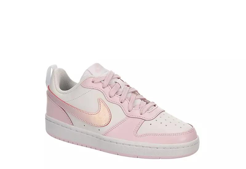 Nike Girls Court Borough 2 Low Top Sneaker - White 1 Nike Girls Court Borough 2 Low Top Sneaker - White