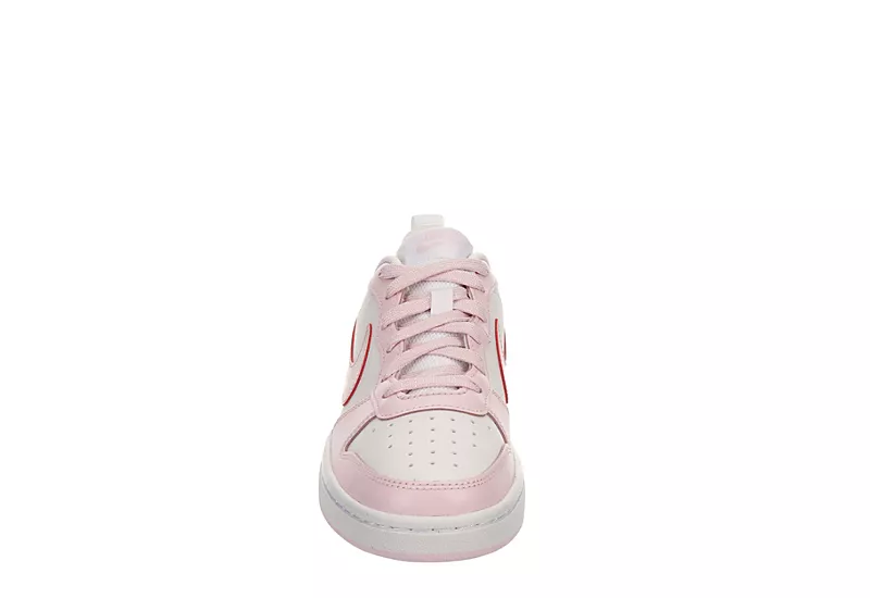 Nike Girls Court Borough 2 Low Top Sneaker - White 3 Nike Girls Court Borough 2 Low Top Sneaker - White - Image 3