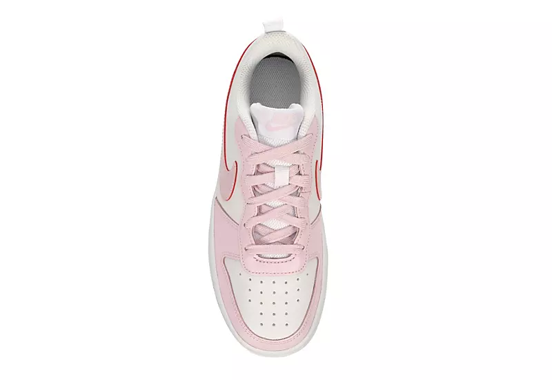 Nike Girls Court Borough 2 Low Top Sneaker - White 6 Nike Girls Court Borough 2 Low Top Sneaker - White - Image 6