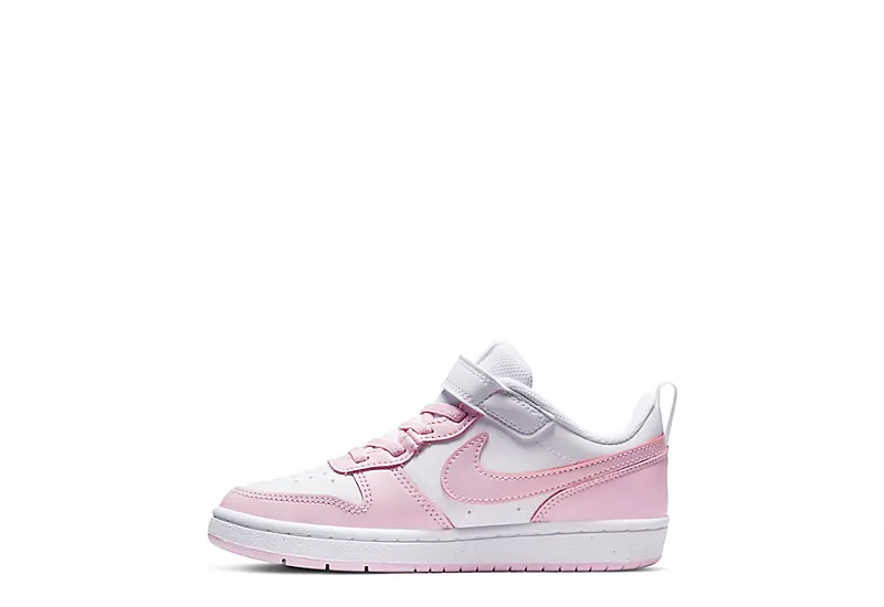 Nike Girls Court Borough 2 Low Top Sneaker - White 3 Nike Girls Court Borough 2 Low Top Sneaker - White - Image 3