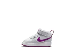 Nike Girls Infant Court Borough 2 Mid Top Sneaker - Platinum -Fami Shoes Sales US 01 808080 02