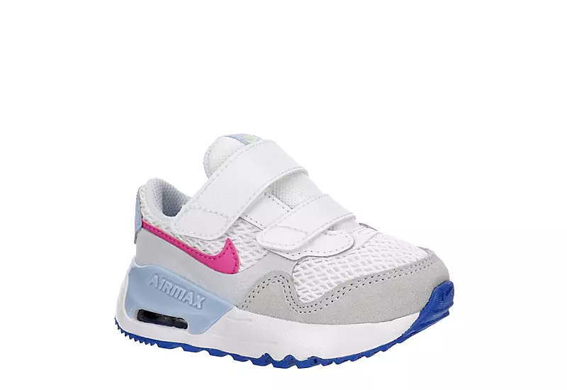 Nike Girls Infant Air Max Systm Td Sneaker - White 1 Nike Girls Infant Air Max Systm Td Sneaker - White