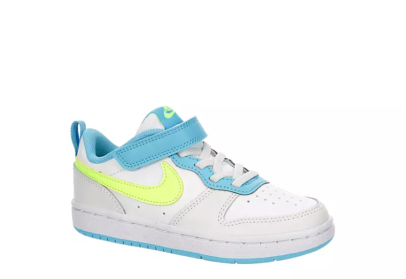 Nike Boys Court Borough 2 Low Top Sneaker - White 1 Nike Boys Court Borough 2 Low Top Sneaker - White