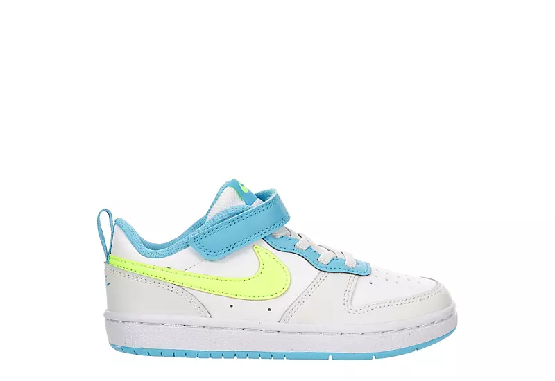 Nike Boys Court Borough 2 Low Top Sneaker - White 2 Nike Boys Court Borough 2 Low Top Sneaker - White - Image 2