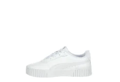 Puma Girls Carina Sneaker - White -Fami Shoes Sales US 01 808196 03
