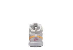 Nike Girls Court Borough 2 Mid Top Sneaker - White -Fami Shoes Sales US 01 808289 03
