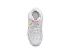 Nike Girls Court Borough 2 Mid Top Sneaker - White -Fami Shoes Sales US 01 808289 04