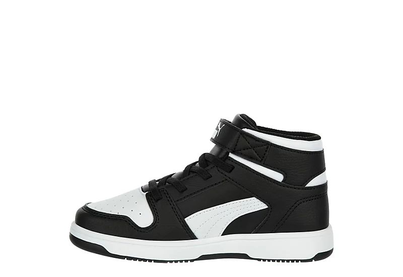 Puma Boys Rebound Layup Sneaker - Black 4 Puma Boys Rebound Layup Sneaker - Black - Image 4