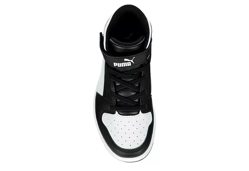 Puma Boys Rebound Layup Sneaker - Black 6 Puma Boys Rebound Layup Sneaker - Black - Image 6