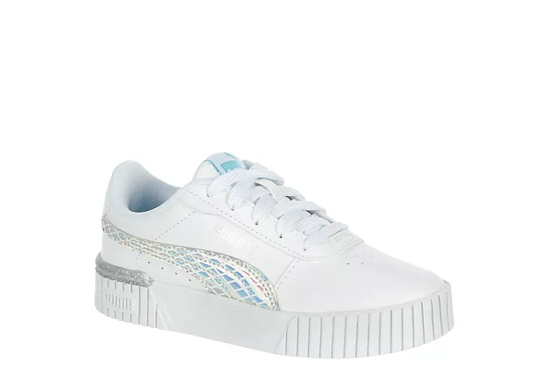 Puma Girls Carina 2.0 Sneaker - White 1 Puma Girls Carina 2.0 Sneaker - White
