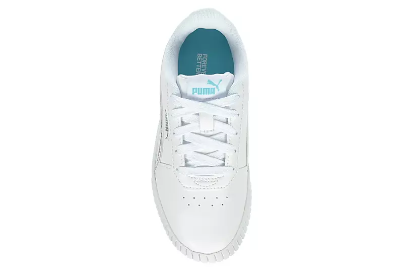 Puma Girls Carina 2.0 Sneaker - White 6 Puma Girls Carina 2.0 Sneaker - White - Image 6