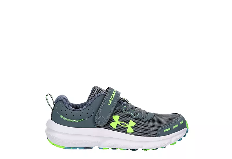 Under Armour Boys Assert 10 Sneaker - Grey 2 Under Armour Boys Assert 10 Sneaker - Grey - Image 2
