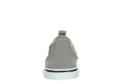 Vans Boys Infant Asher Slip On Sneaker - Grey -Fami Shoes Sales US 01 808425 02