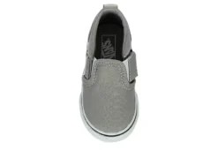 Vans Boys Infant Asher Slip On Sneaker - Grey -Fami Shoes Sales US 01 808425 05